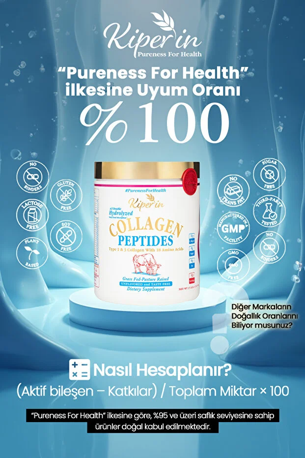 %100 Saf Ve Doğal Yüksek Biyoaktif Çift Hidrolize Kolajen Peptitler içeren Diyet Takviyesi(50günlük) %100 Saf Ve Doğal Yüksek Biyoaktif Çift Hidrolize Kolajen Peptitler içeren Diyet Takviyesi(50günlük)